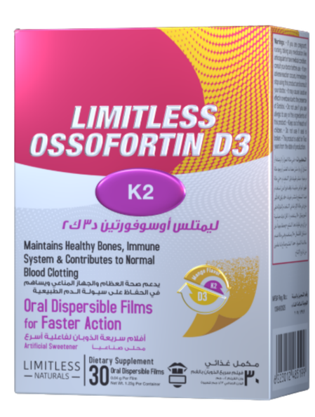 Limitless Ossofortin D3 + K2 30 ODF